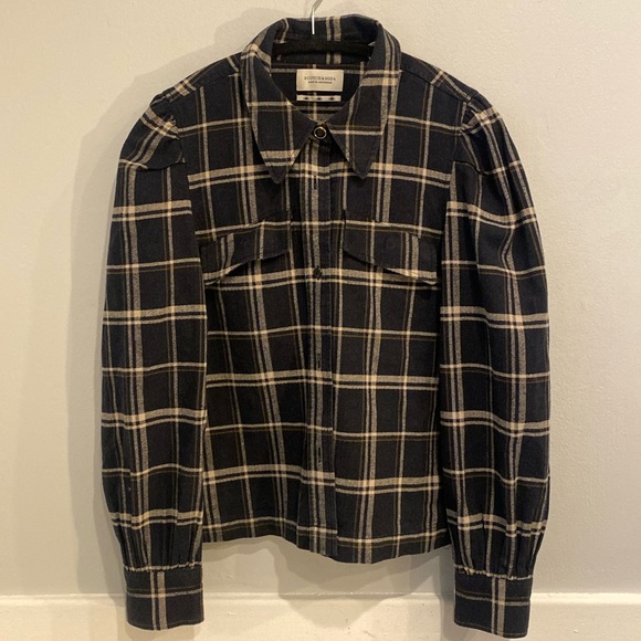 scotch and Soda Jackets & Blazers - Scotch and Soda plaid jacket size small with snaps